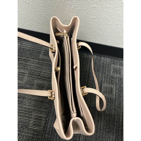 Michael Kors Women Jet Set Travel Tote Pink Saffiano Leather Shoulder Bag Purse - Picture 8 of 12